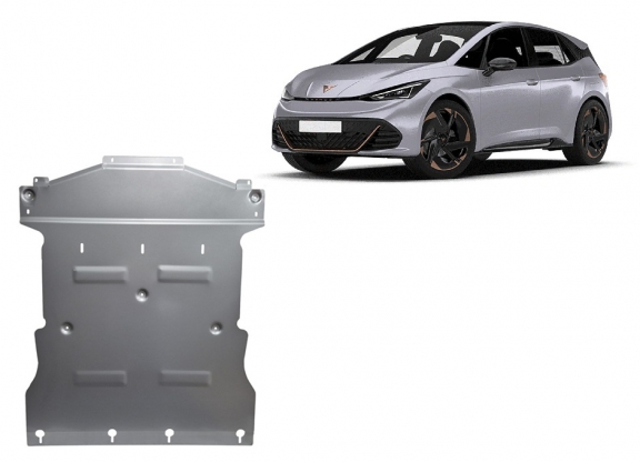 Aluminum sump guard for Cupra Born