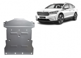 Aluminum sump guard for the protection of the engine and the gearbox for Skoda Enyaq