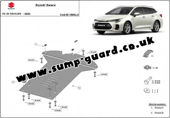 Aluminum catalytic converter guard/cat lock for Suzuki Swace