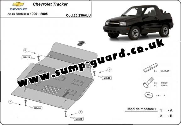 Aluminum sump guard for Chevrolet Tracker Aluminum sump guard for Chevrolet Tracker