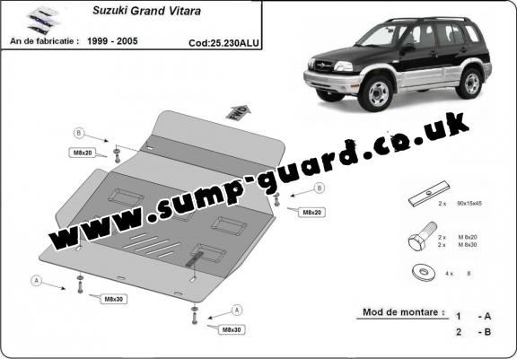 Aluminum sump guard for Suzuki Grand Vitara Aluminum sump guard for Suzuki Grand Vitara