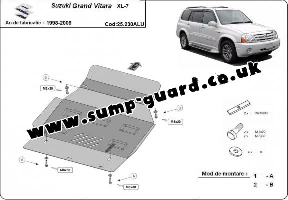 Aluminum sump guard for Suzuki Grand Vitara XL7 Aluminum sump guard for Suzuki Grand Vitara XL7