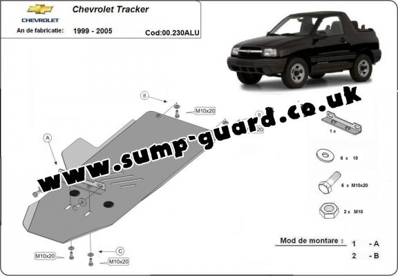 Aluminum gearbox guard for Chevrolet Tracker Aluminum gearbox guard for Chevrolet Tracker