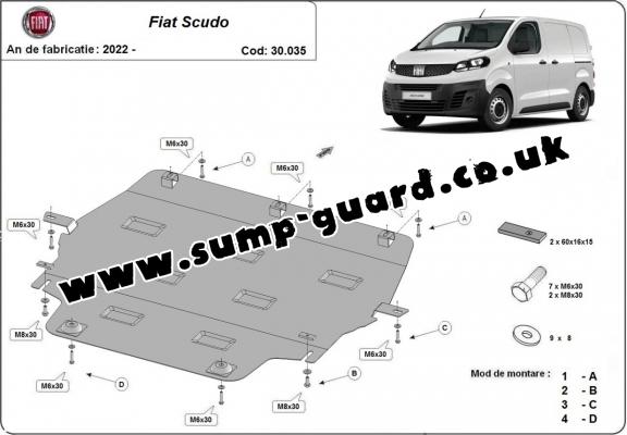 Steel sump guard for Fiat Scudo Steel sump guard for Fiat Scudo