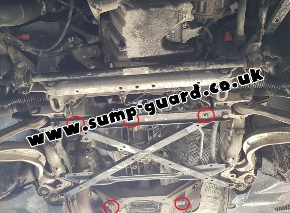Steel gearbox guard for Audi A5