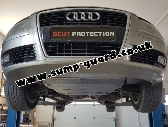 Steel sump guard for Audi A8