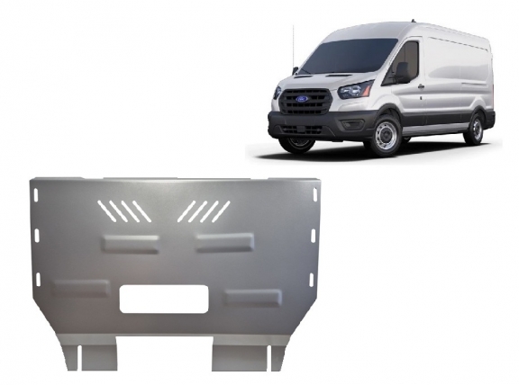 Aluminum sump guard for Ford Transit RWD