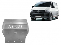 Galvanized steel sump guard for Volkswagen Transporter T6 Caravelle