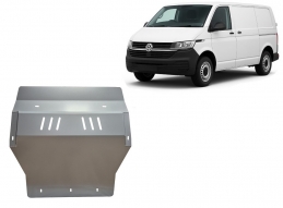 Galvanized steel sump guard for Volkswagen Transporter T6.1
