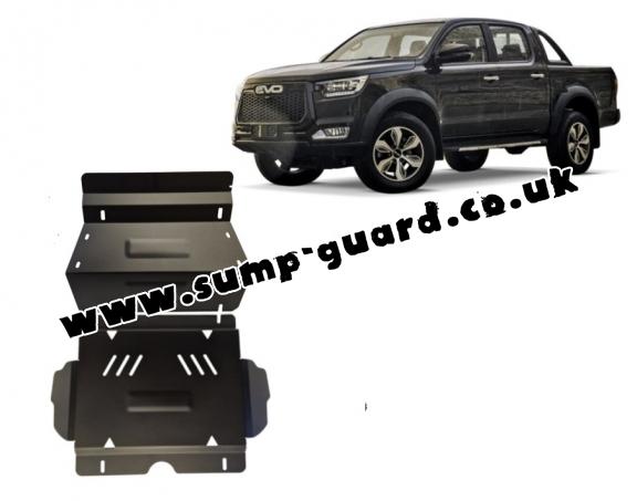 Steel sump guard for Evo Cross 4