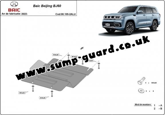 Aluminum transfer case guard for Baic Beijing BJ60