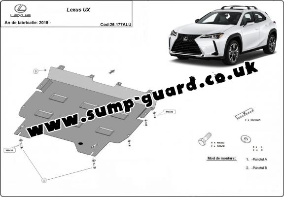 Aluminum sump guard for Lexus UX