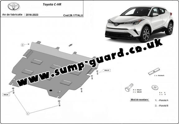 Aluminum sump guard for Toyota C-HR
