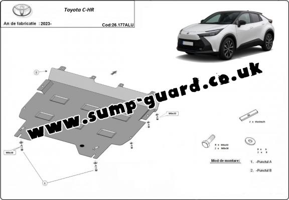 Aluminum sump guard for Toyota C-HR