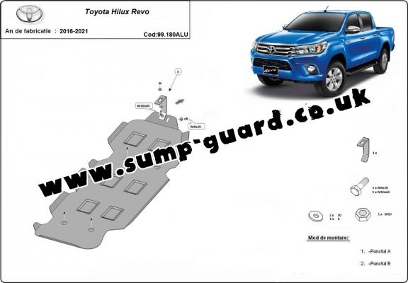Aluminum fuel tank guard  for Toyota Hilux Revo