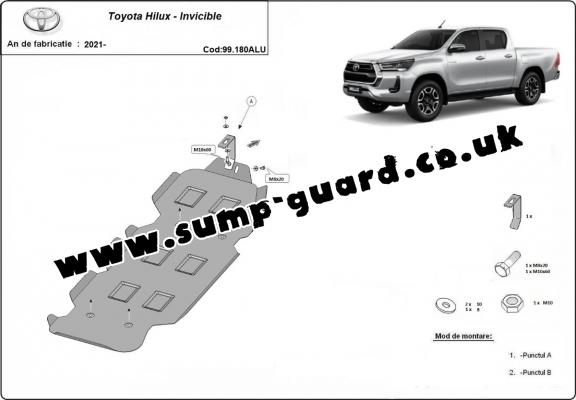 Aluminum fuel tank guard  for Toyota Hilux Invincible