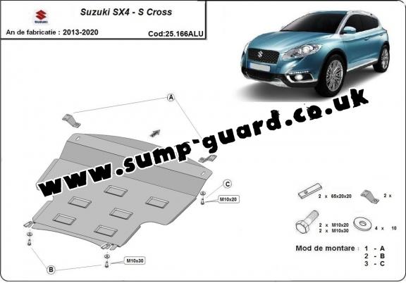 Aluminum sump guard for Suzuki SX4  - S Cross