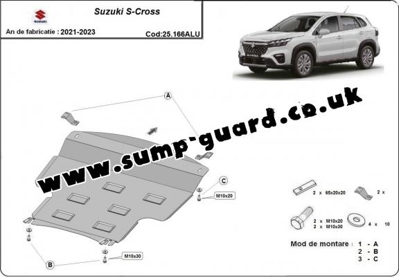 Aluminum sump guard for Suzuki S-Cross