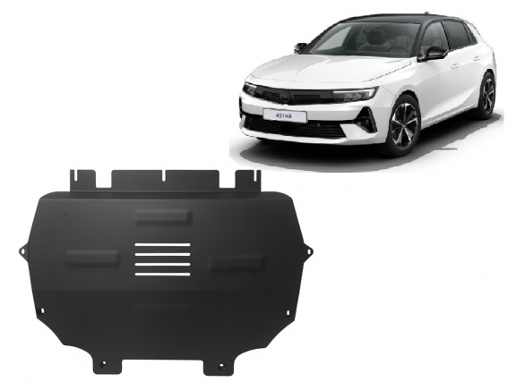 Steel sump guard for Vauxhall Astra L