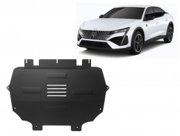 Steel sump guard for Peugeot 408