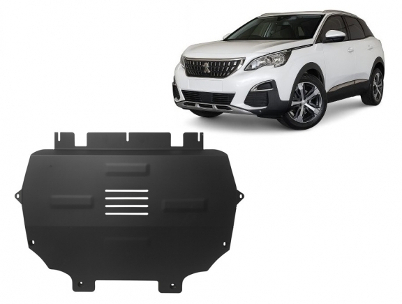 Steel sump guard for the protection of the engine and the gearbox for Peugeot 3008
