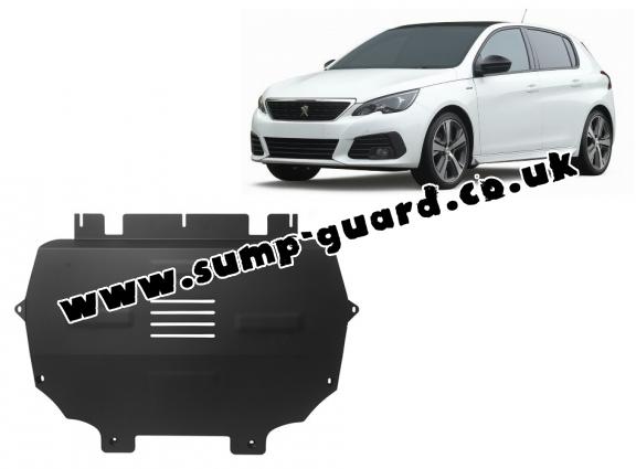 Steel sump guard for Peugeot 308