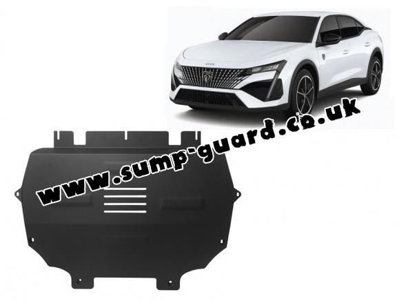 Steel sump guard for Peugeot 408
