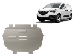 Aluminium sump guard for Vauxhall Combo E