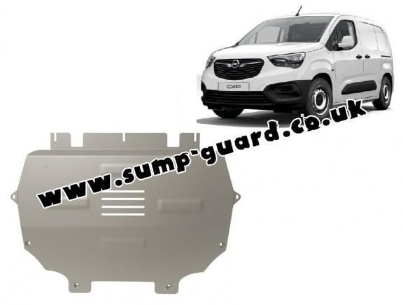 Aluminium sump guard for Vauxhall Combo E