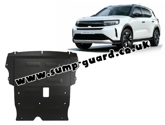 Steel sump guard for Vauxhall Frontera