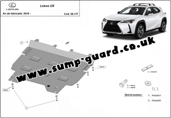 Steel sump guard for Lexus UX