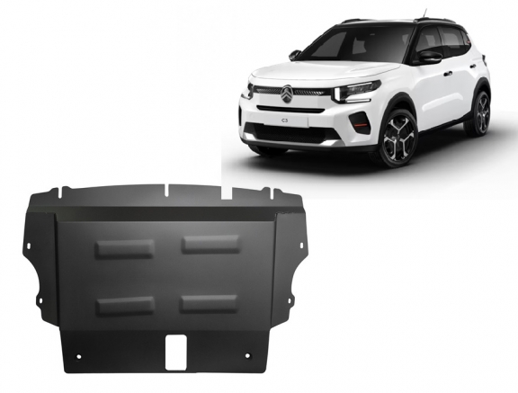 Steel sump guard for Citroen C3