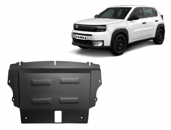 Steel sump guard for Fiat Grande Panda