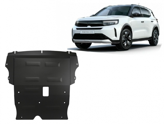 Steel sump guard for Vauxhall Frontera