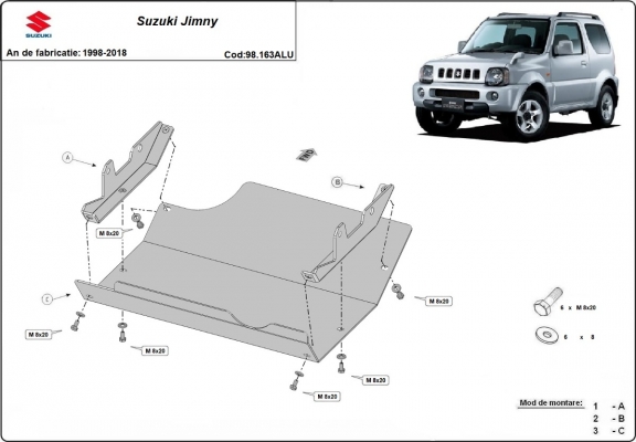 Sump guard for Suzuki Jimny - aluminium