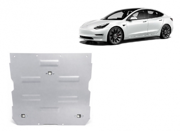 Front electric aluminum motor guard - Tesla Model 3 AWD