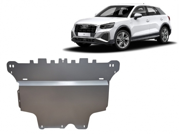 Aluminum sump guard for Audi Q2