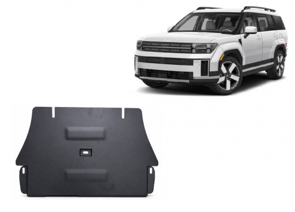 Steel catalytic converter guard/cat lock for Hyundai Santa Fe