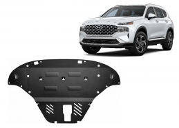Steel sump guard for Hyundai Santa Fe