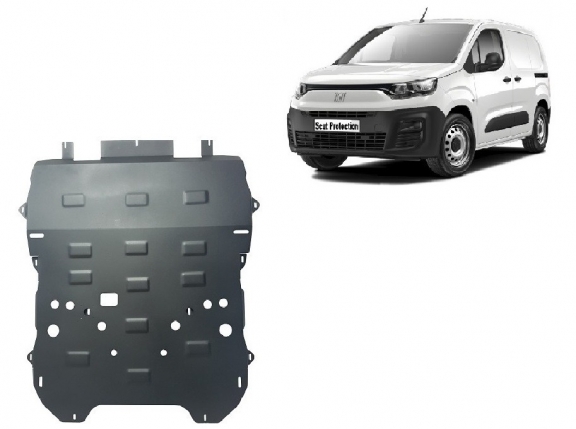 Steel sump guard for the protection of the engine and the gearbox for Fiat Doblo