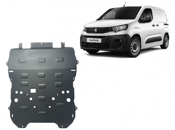 Steel sump guard for Peugeot Partner