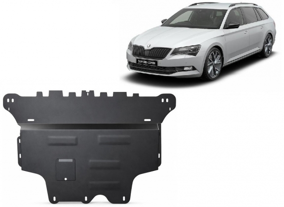 Steel sump guard for Skoda Superb - automatic gearbox