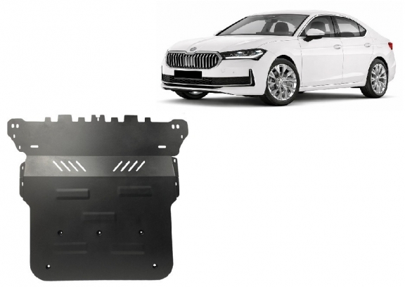 Steel sump guard for Skoda Superb 4