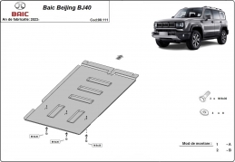 Steel gearbox guard for Baic Beijing BJ40