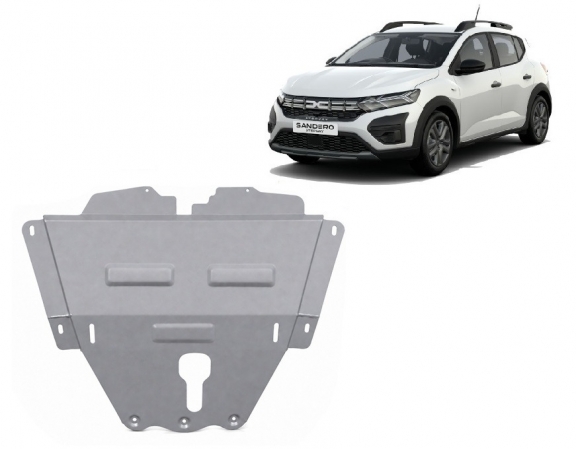 Aluminum sump guard for Dacia Sandero Stepway