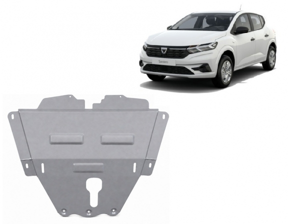 Aluminum sump guard for Dacia Sandero