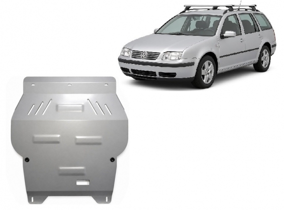 Aluminum sump guard for Volkswagen Bora