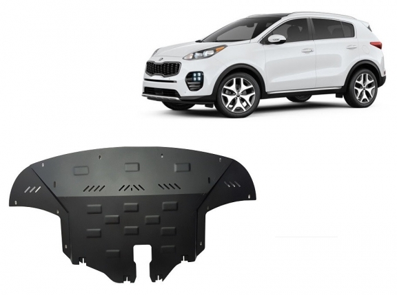Steel sump guard for Kia Sportage