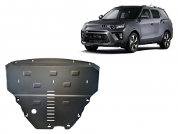 Steel sump guard for SsangYong Tivoli