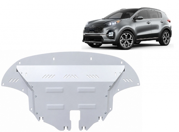 Aluminum sump guard for Kia Sportage